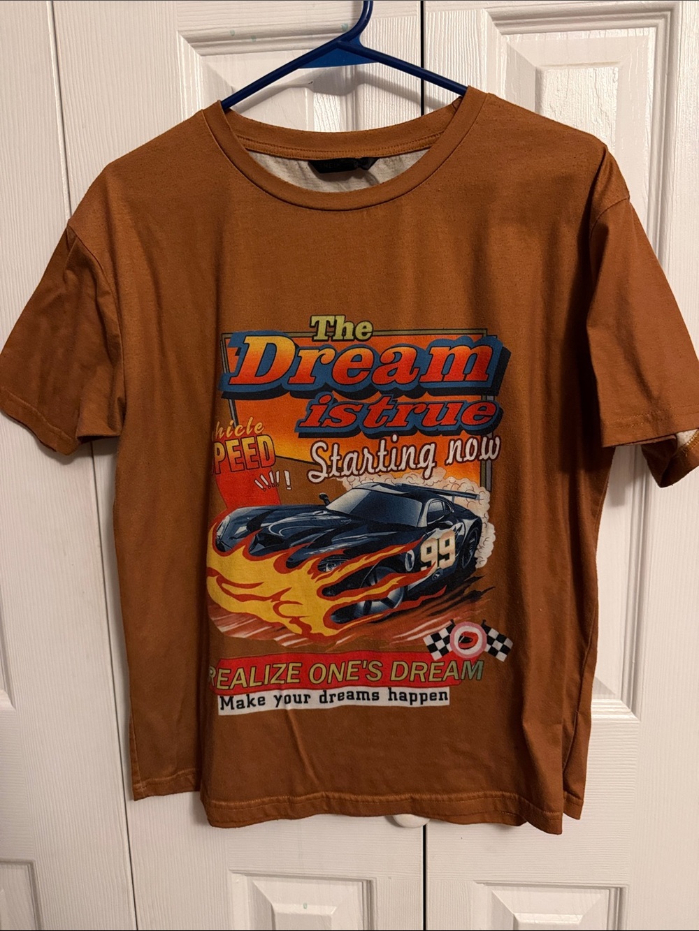 Weekday Brown Racing Graphic Tee